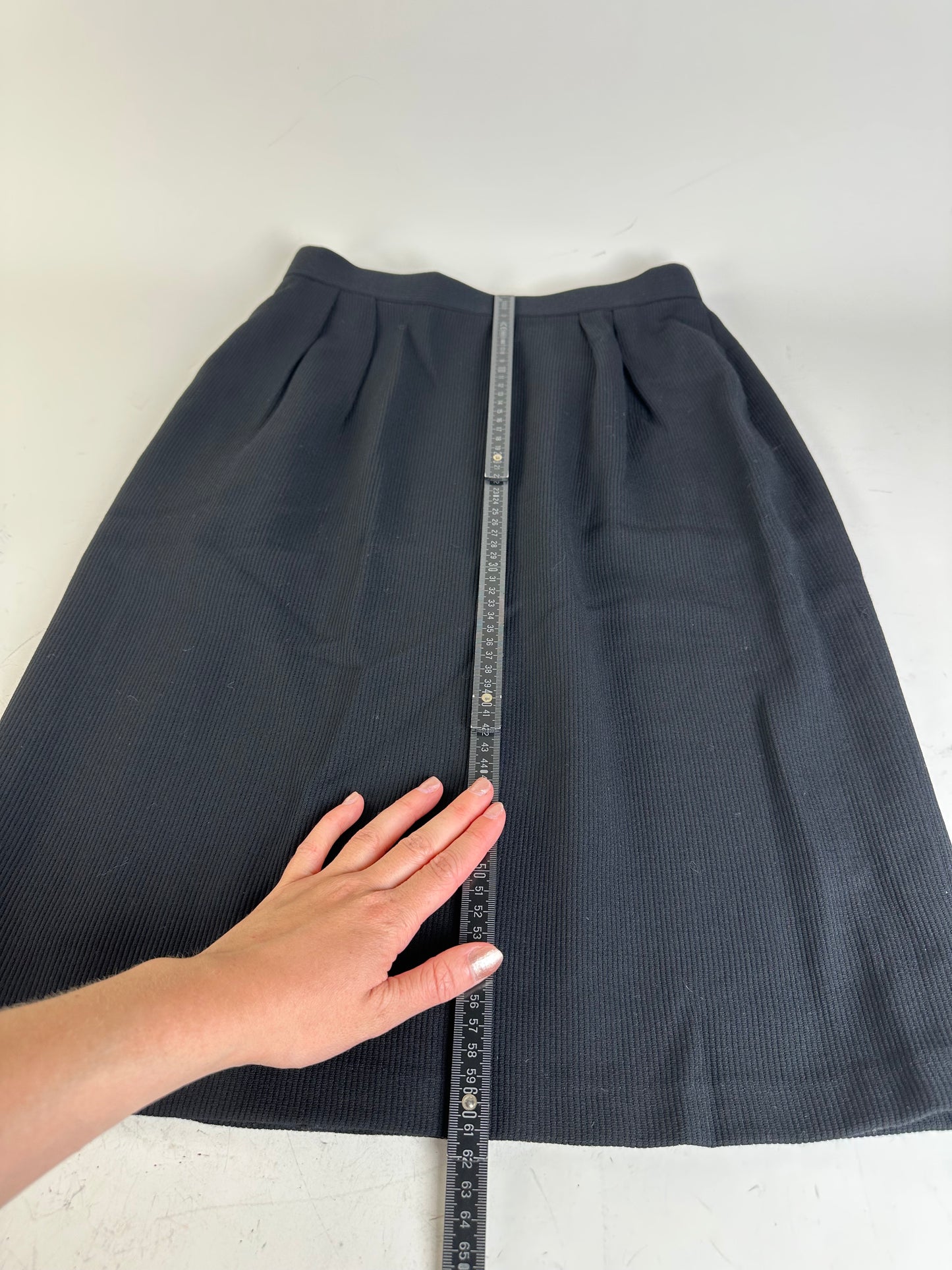 Vintage Dior Pleated Skirt Black c. 2000s XL
