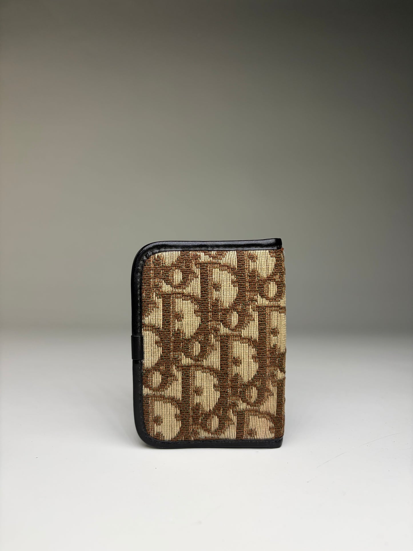 Vintage Dior Trotter Monogram Bifold Wallet Beige Brown