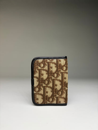 Vintage Dior Trotter Monogram Bifold Wallet Beige Brown