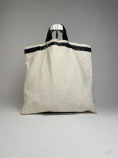 Vintage Comme Des Garçons Canvas Tote Bah White Black