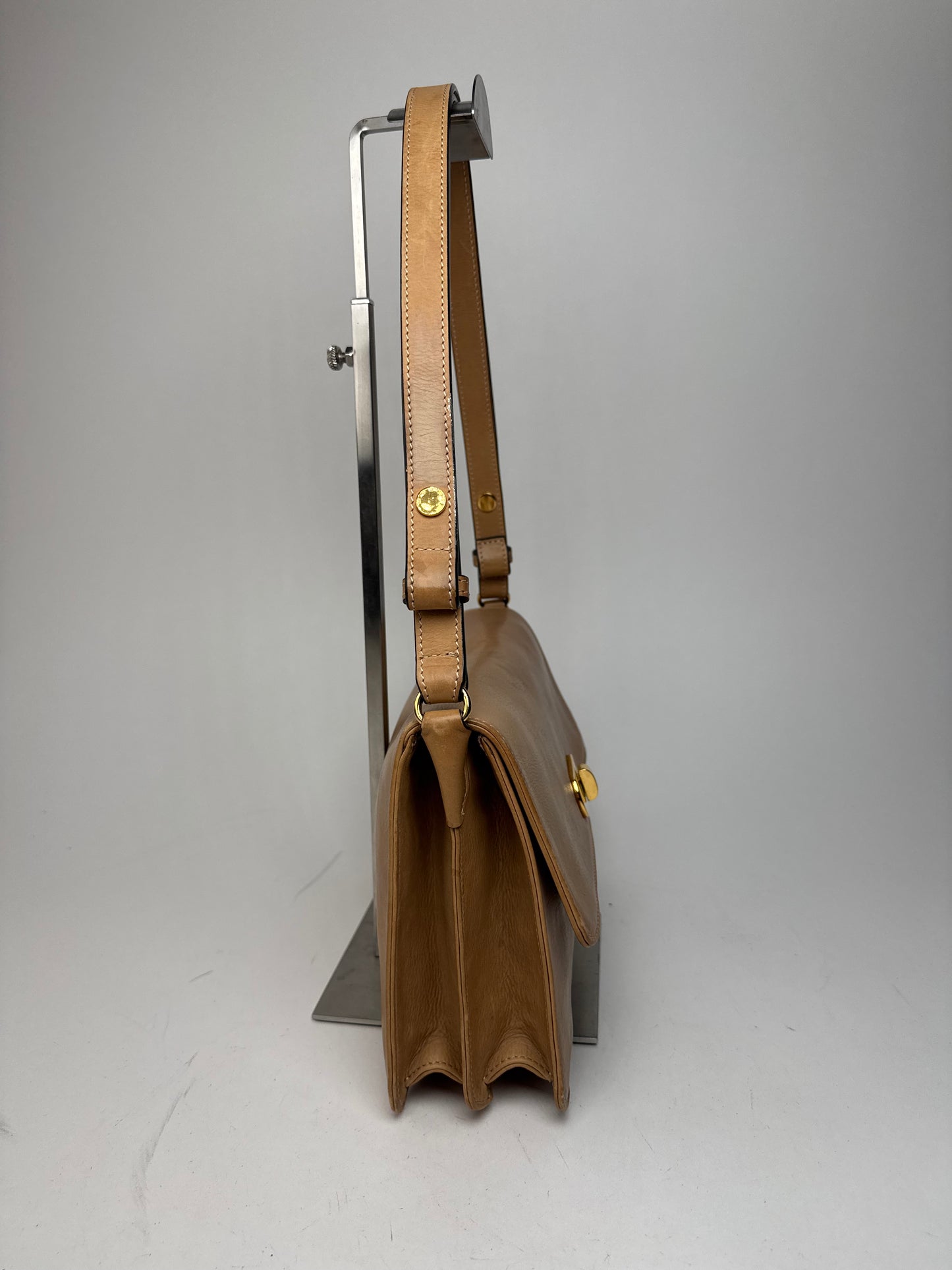 Vintage Marni 2Way Leather Bag Camel