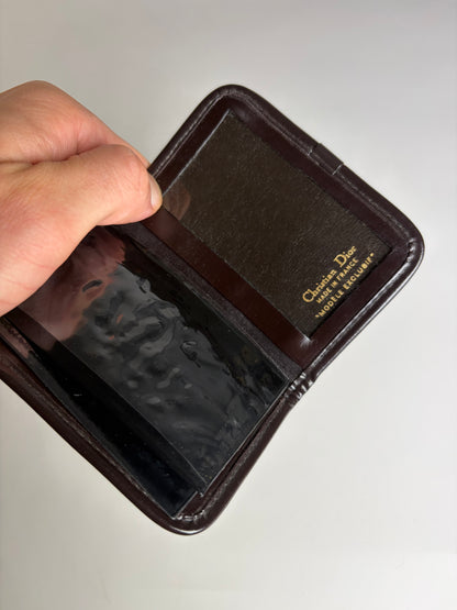 Vintage Dior Trotter Monogram Bifold Wallet Beige Brown