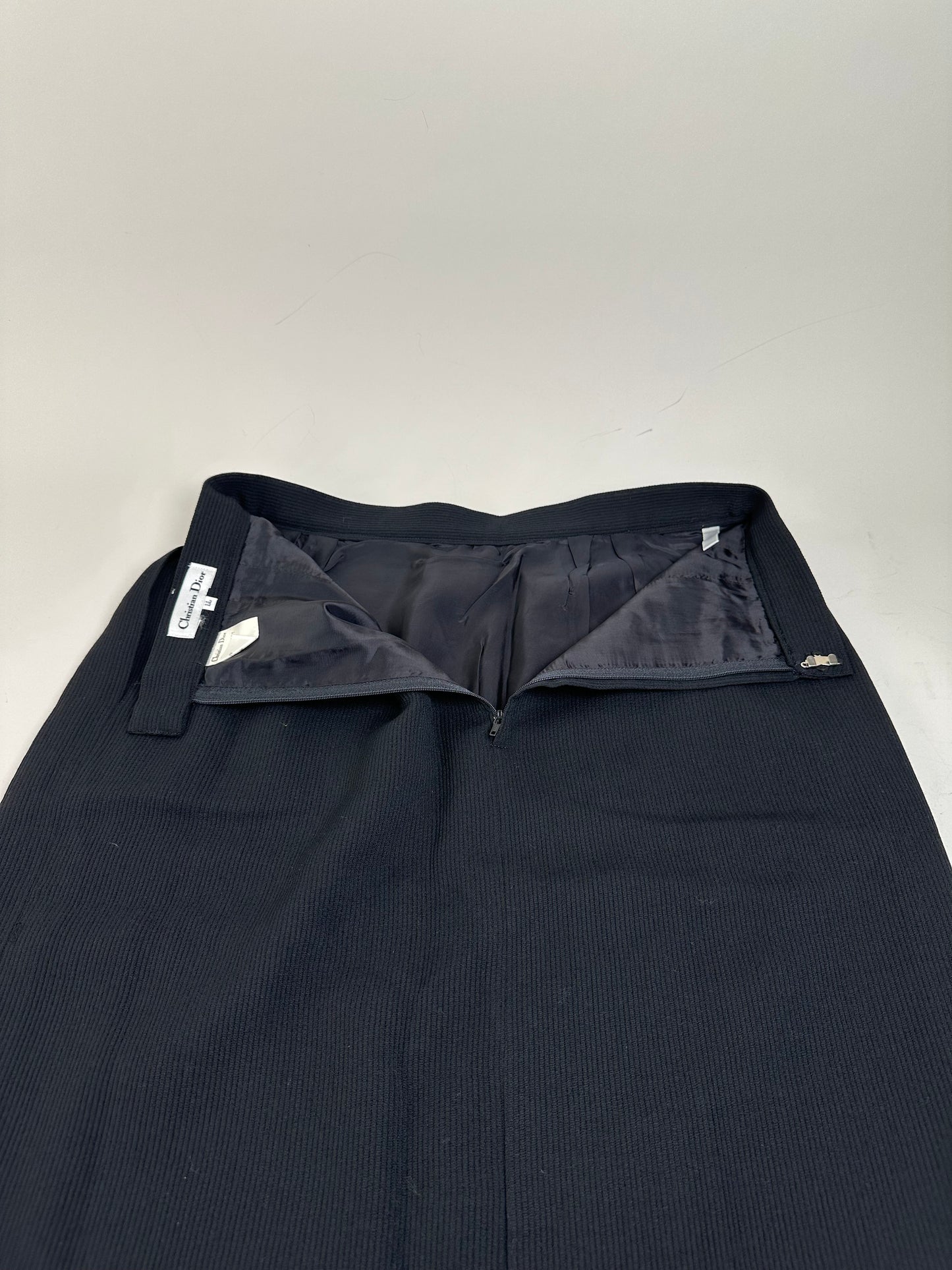Vintage Dior Pleated Skirt Black c. 2000s XL