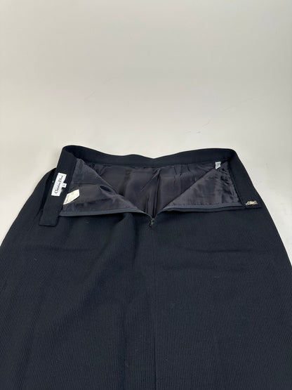Vintage Dior Pleated Skirt Black c. 2000s XL