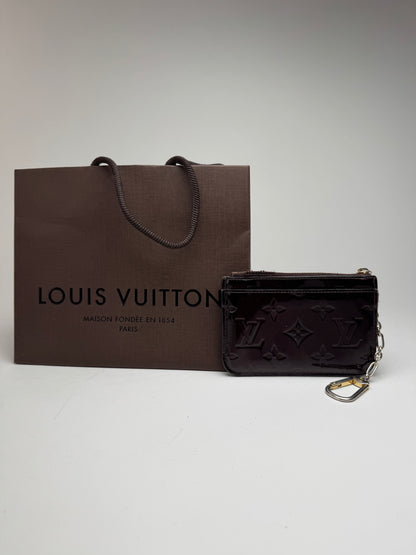 Vintage Louis Vuitton le Dauphine card holder Vernis Leather purple