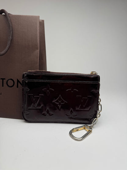 Vintage Louis Vuitton le Dauphine card holder Vernis Leather purple