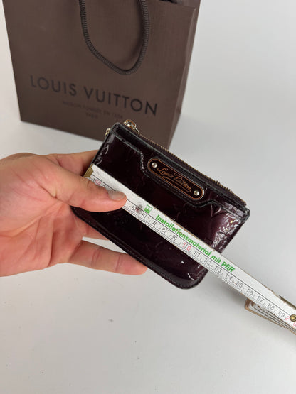 Vintage Louis Vuitton le Dauphine card holder Vernis Leather purple