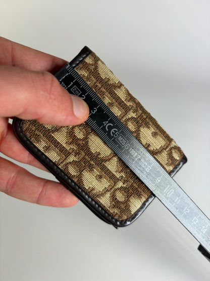 Vintage Dior Trotter Monogram Bifold Wallet Beige Brown