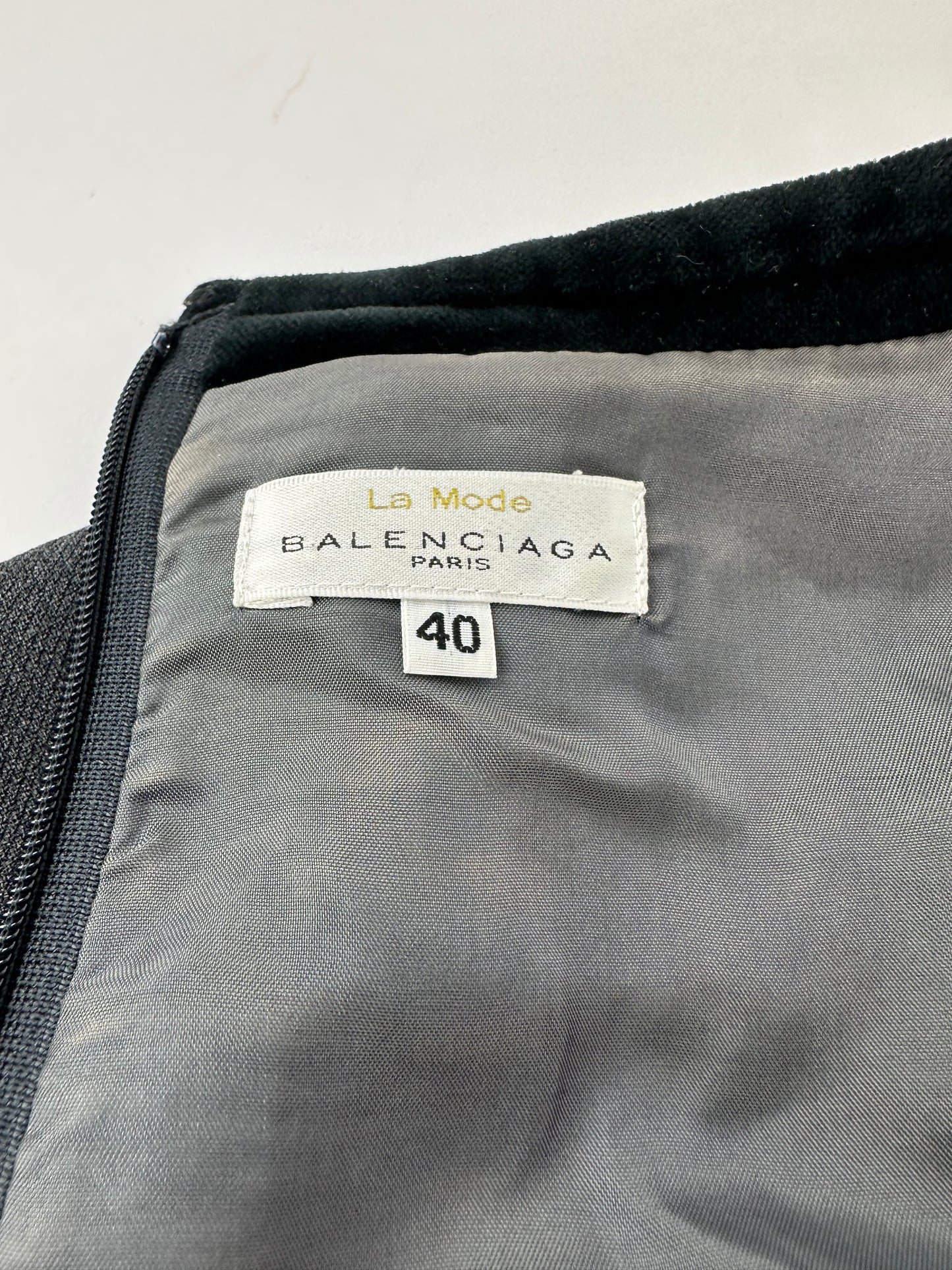 Vintage Balenciaga Mixed Dress Gray