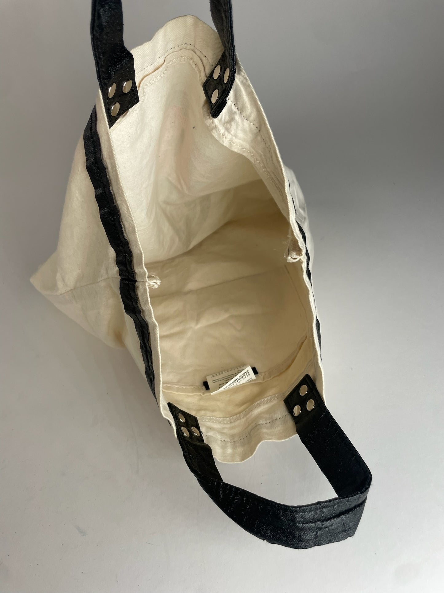 Vintage Comme Des Garçons Canvas Tote Bah White Black