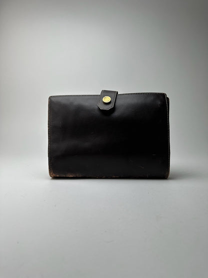 Pochette vintage en cuir Loewe Madrid marron