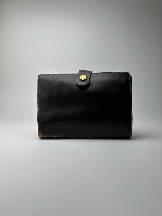 Pochette vintage en cuir Loewe Madrid marron