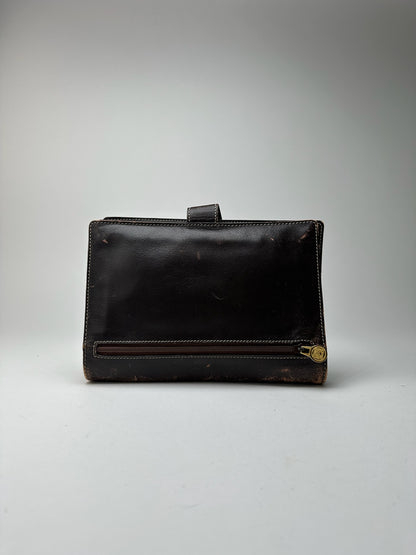 Pochette vintage en cuir Loewe Madrid marron