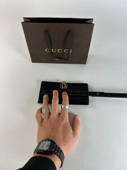 Vintage Gucci GG Leather Long Wallet Black