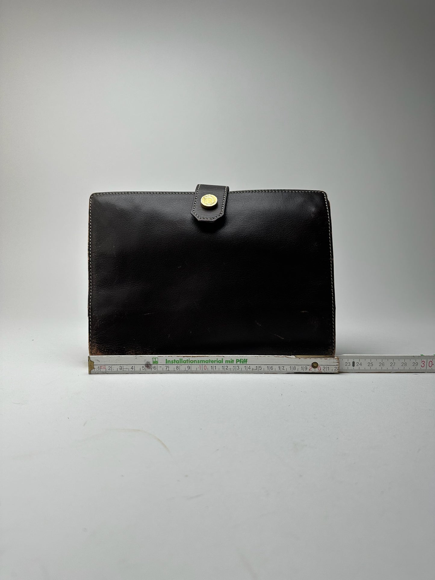 Pochette vintage en cuir Loewe Madrid marron