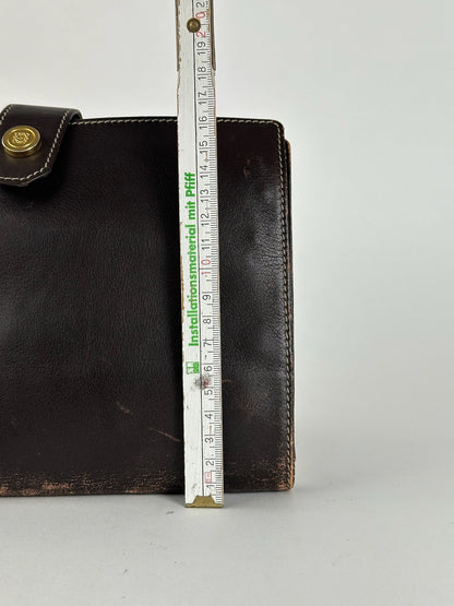 Pochette vintage en cuir Loewe Madrid marron