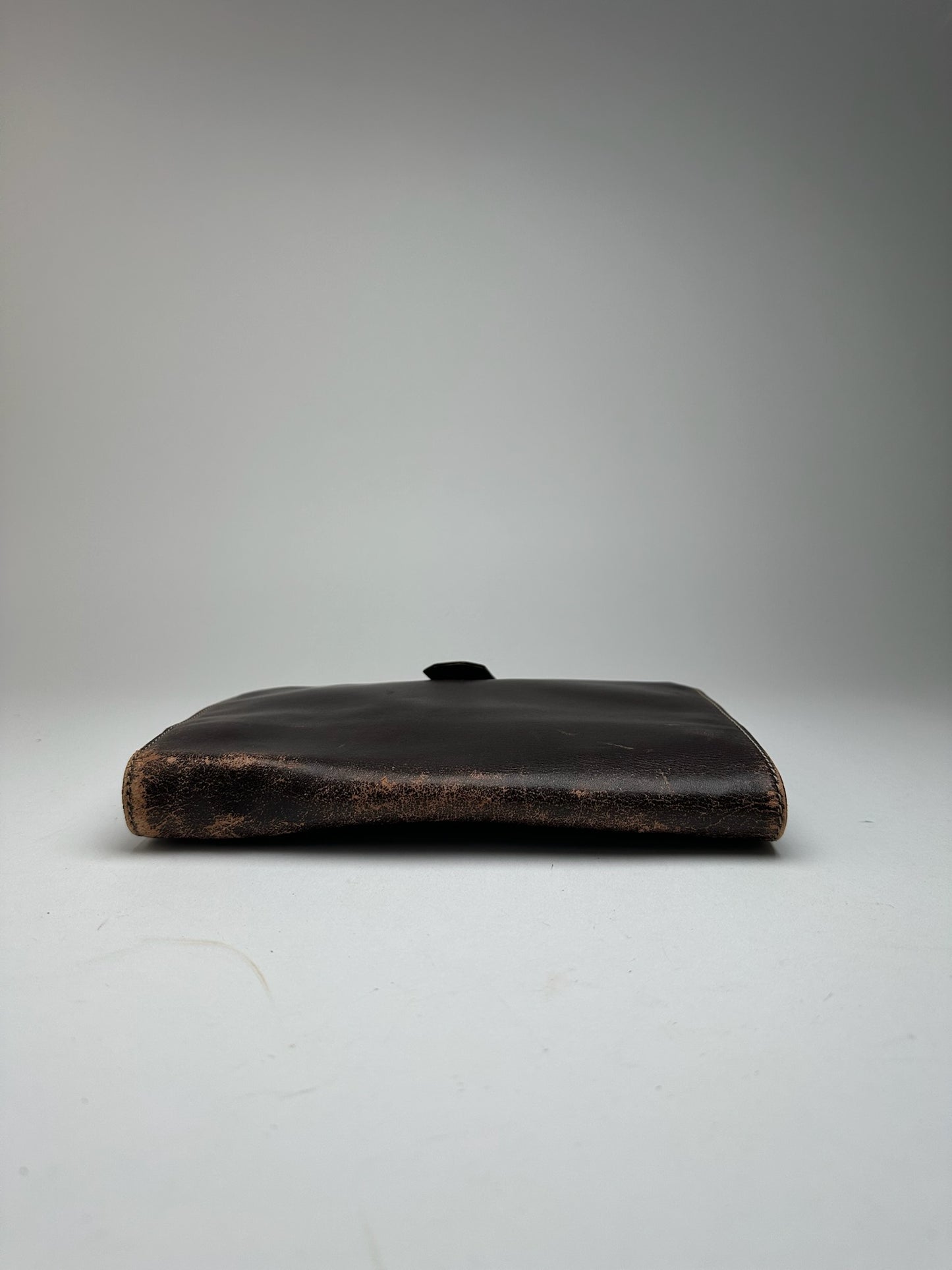 Pochette vintage en cuir Loewe Madrid marron