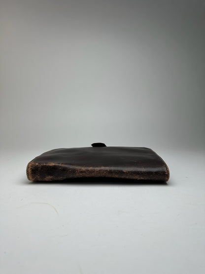 Pochette vintage en cuir Loewe Madrid marron