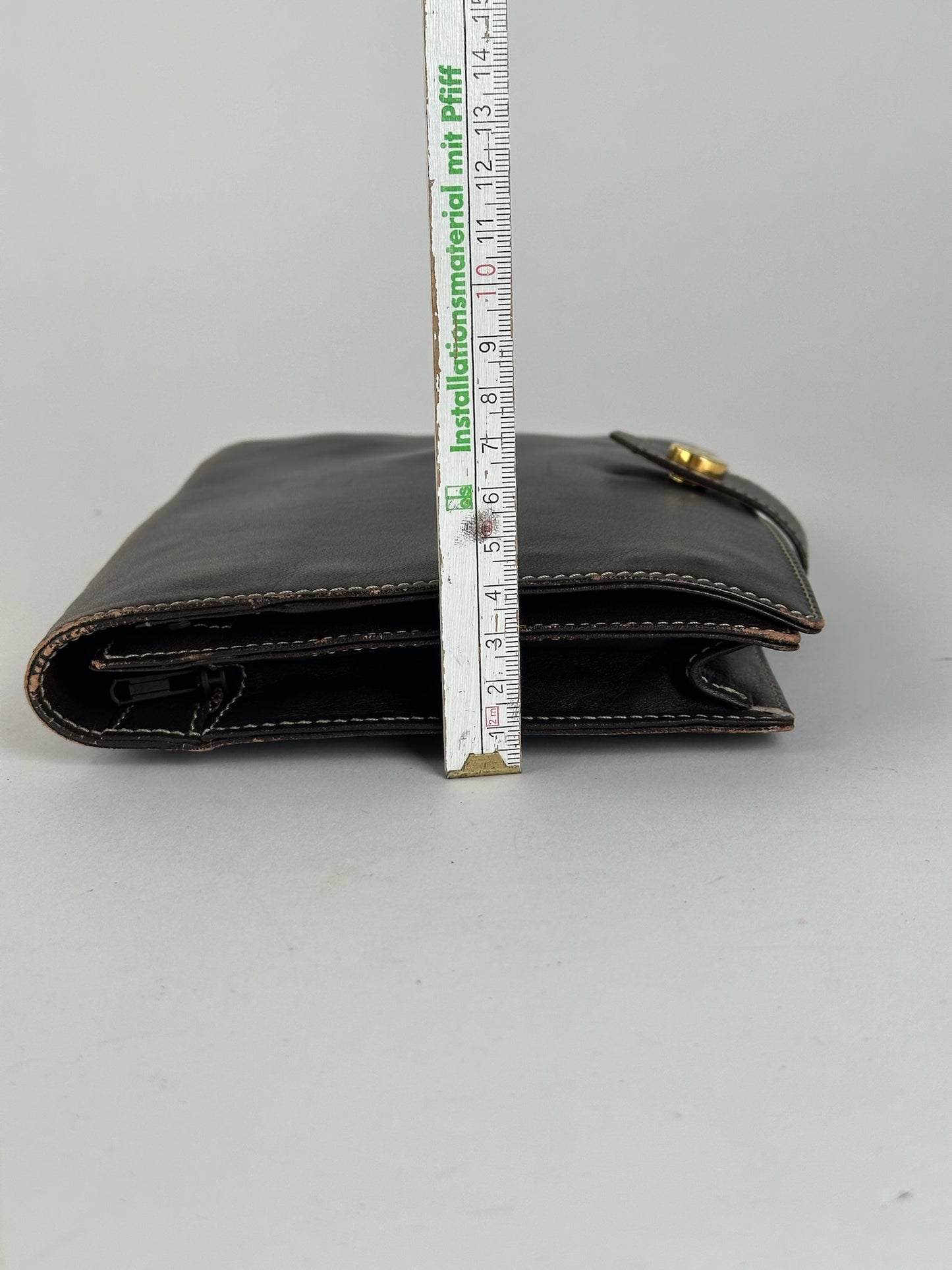 Pochette vintage en cuir Loewe Madrid marron