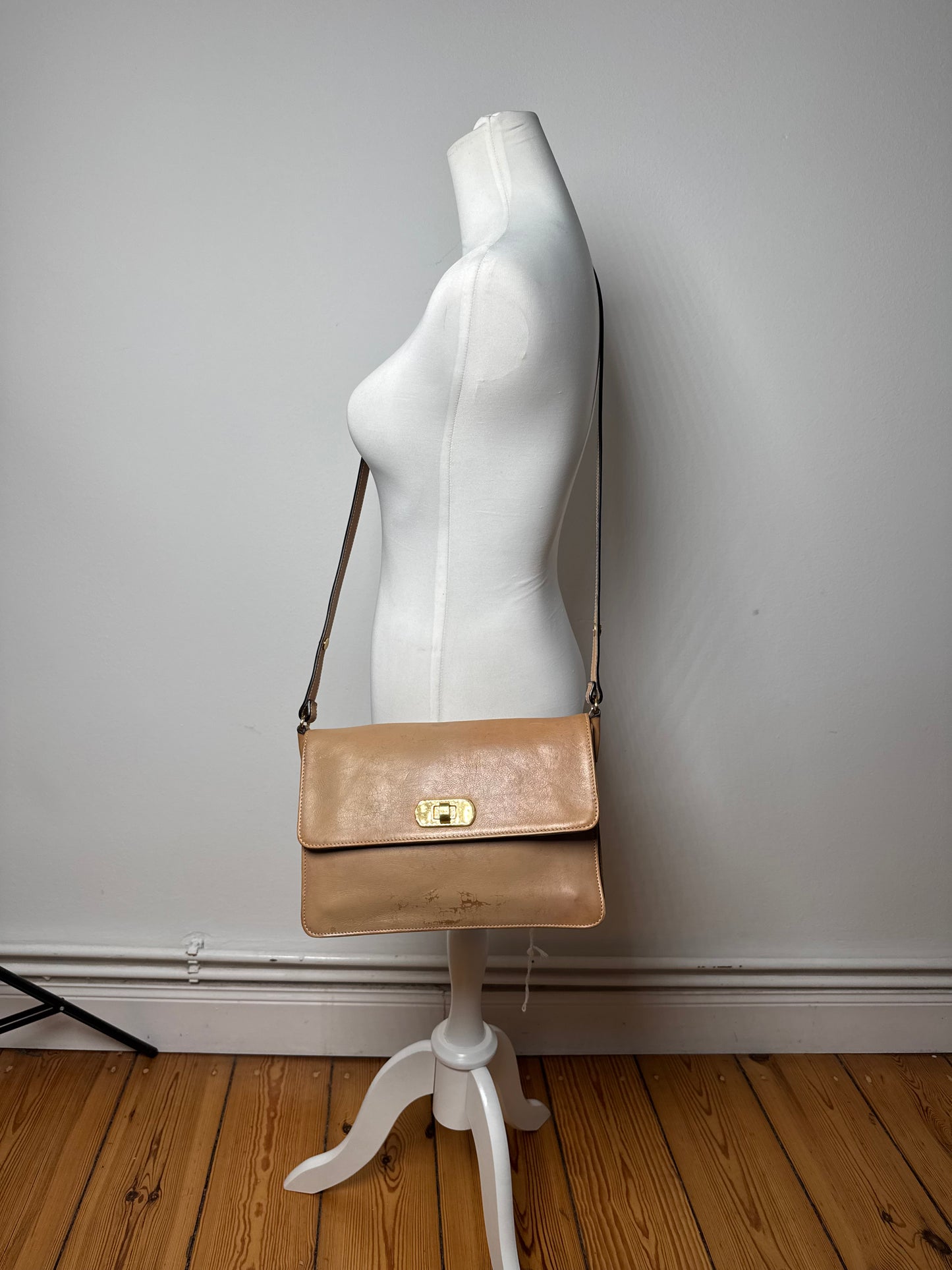 Vintage Marni 2Way Leather Bag Camel