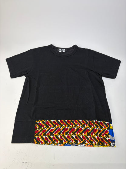 Vintage Comme Des Garcons Printed Cotton T-shirt Black Multicolor M