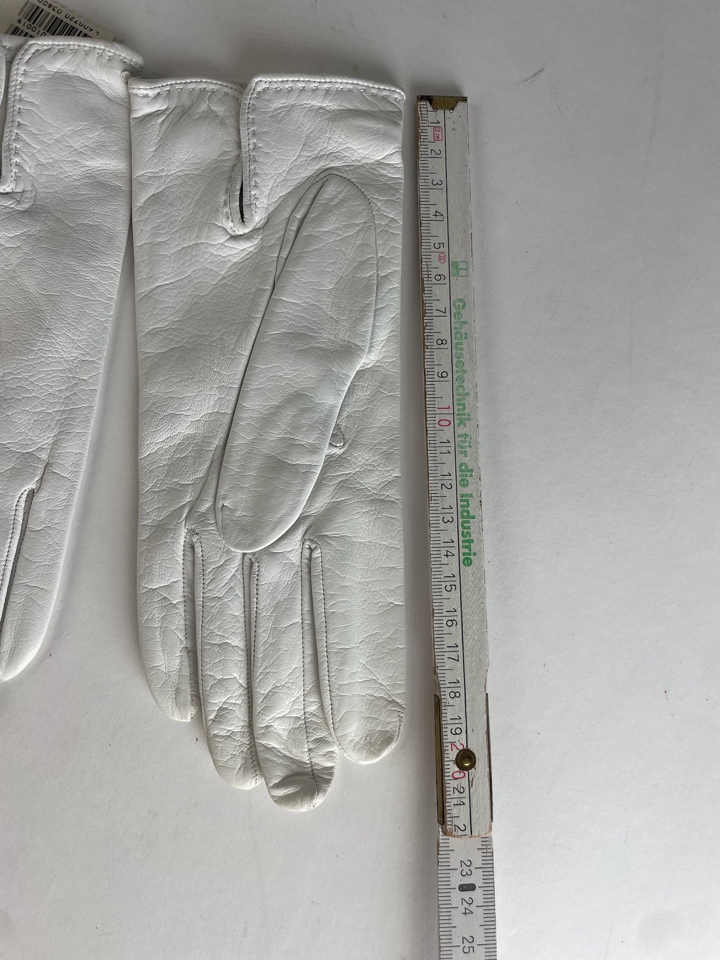 Vintage Celine Paris Leather Gloves White
