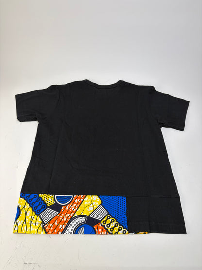 Vintage Comme Des Garcons Printed Cotton T-shirt Black Multicolor M