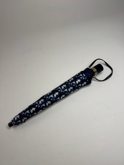 Vintage Dior Oblique Monogram Umbrella Navy White