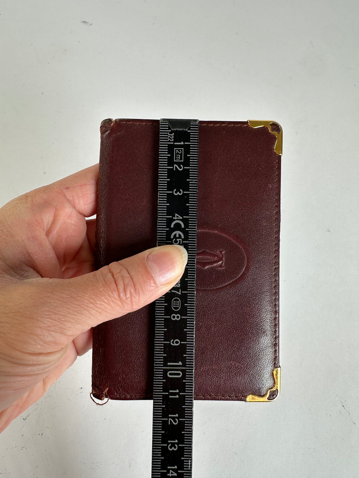 Vintage Cartier Must de Cartier Leather Card Holder Late 1980s Burgundy
