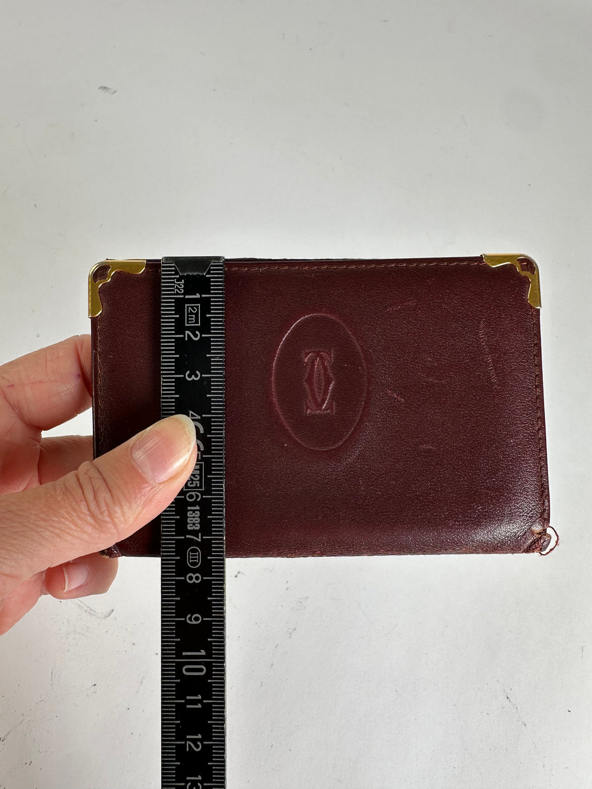 Vintage Cartier Must de Cartier Leather Card Holder Late 1980s Burgundy