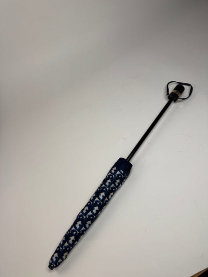 Vintage Dior Oblique Monogram Umbrella Navy White