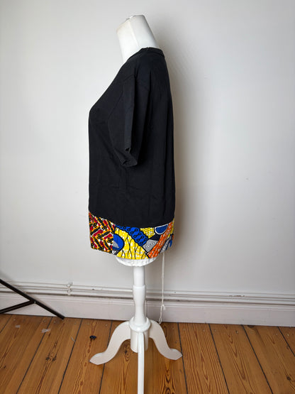 Vintage Comme Des Garcons Printed Cotton T-shirt Black Multicolor M