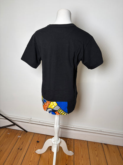 Vintage Comme Des Garcons Printed Cotton T-shirt Black Multicolor M