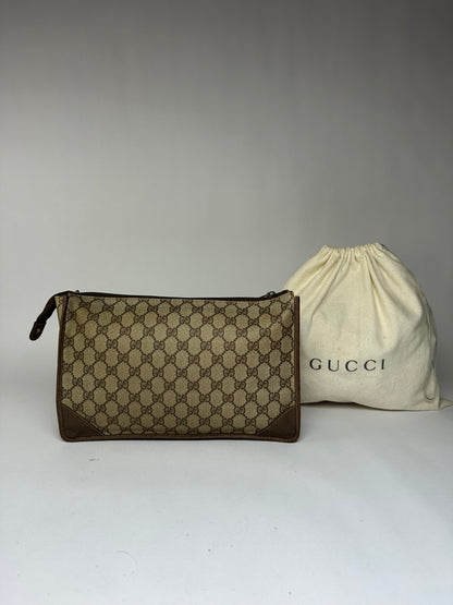 Vintage Gucci GG Plus Flap Crossbody Bag Late 1970s Beige Brown