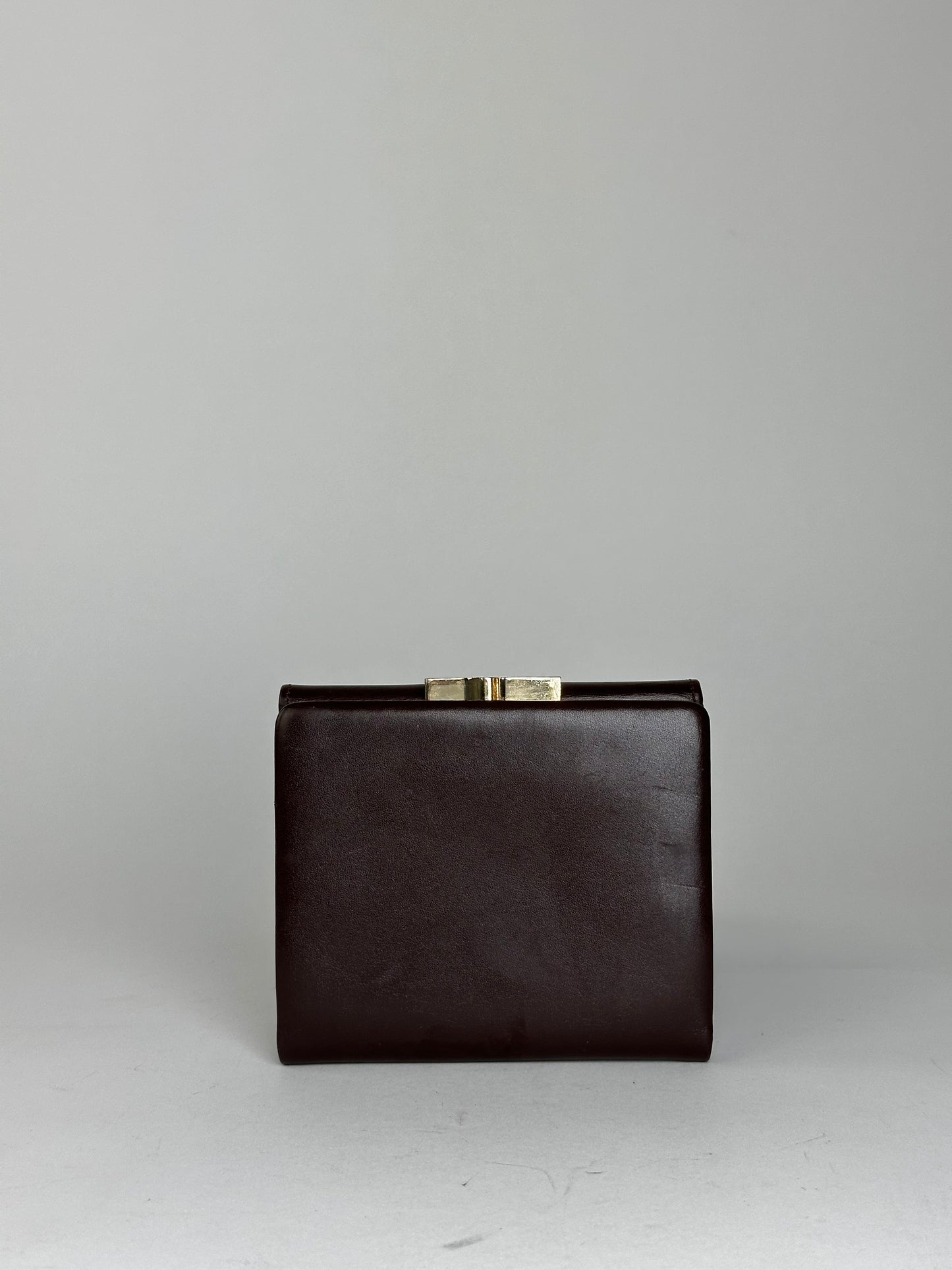 Vintage Givenchy Brown Leather Wallet with Gold Logo