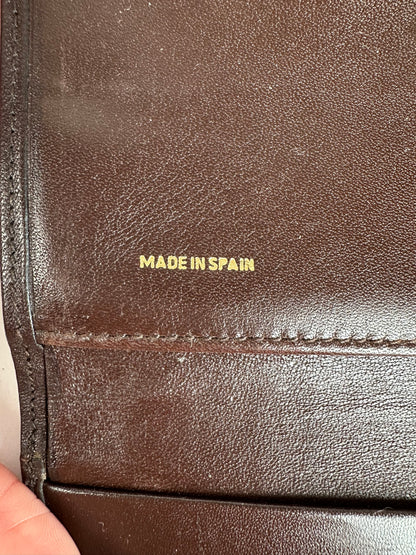 Vintage Givenchy Brown Leather Wallet with Gold Logo
