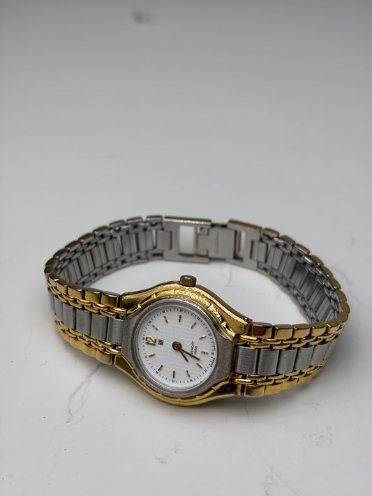Vintage Givenchy Bracelet Watch Gold Silver Stainless Steel
