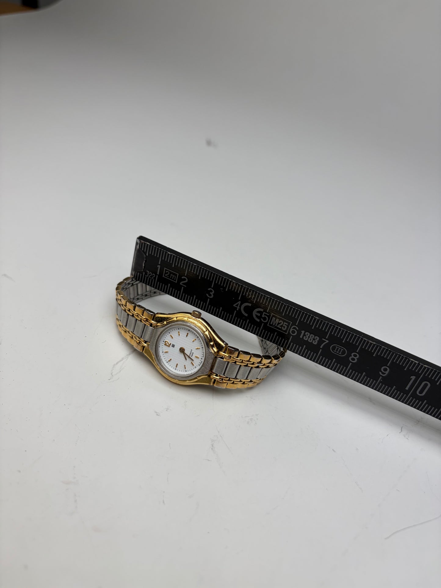 Vintage Givenchy Bracelet Watch Gold Silver Stainless Steel