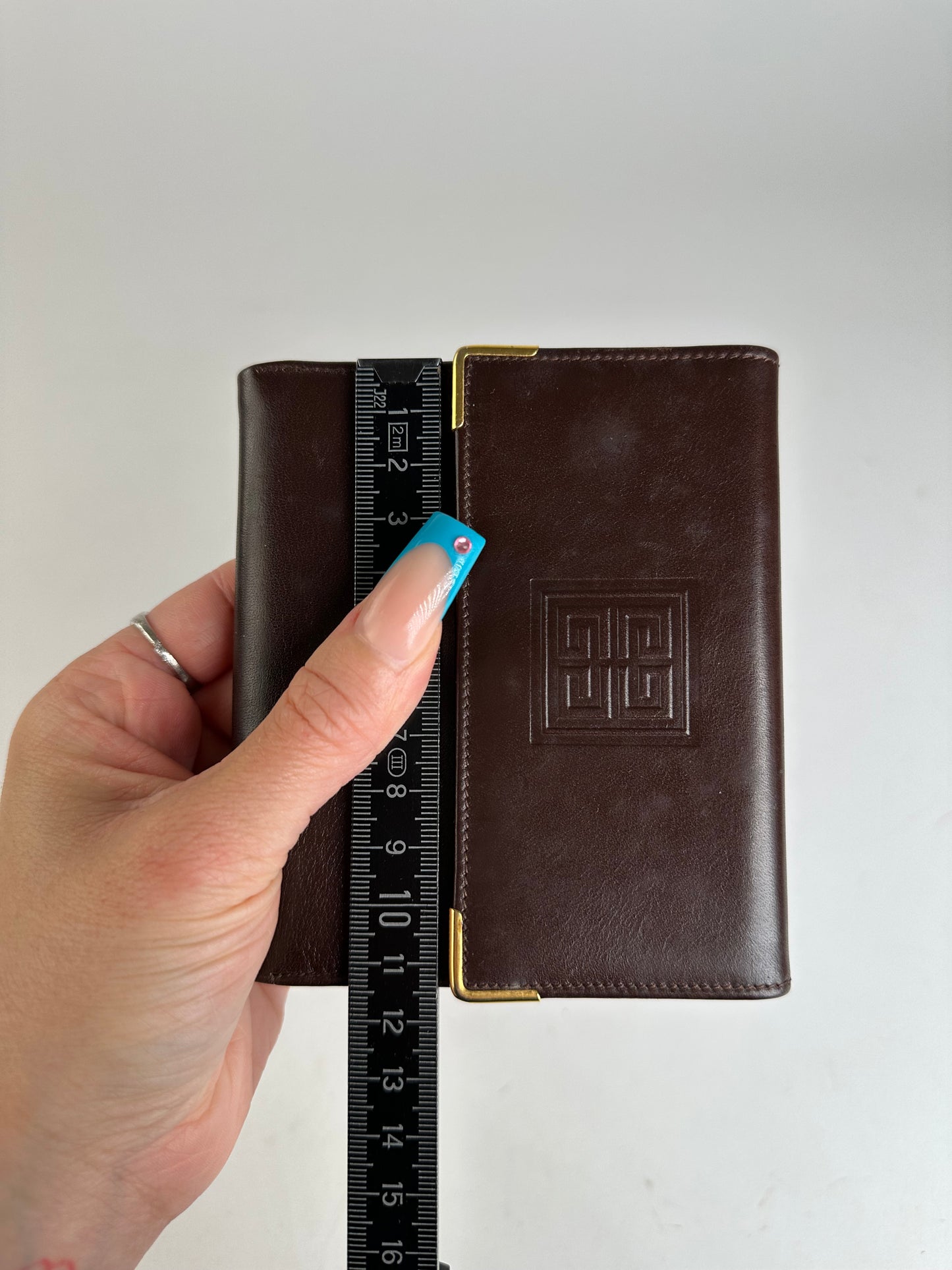 Vintage Givenchy Brown Leather Wallet with Gold Logo