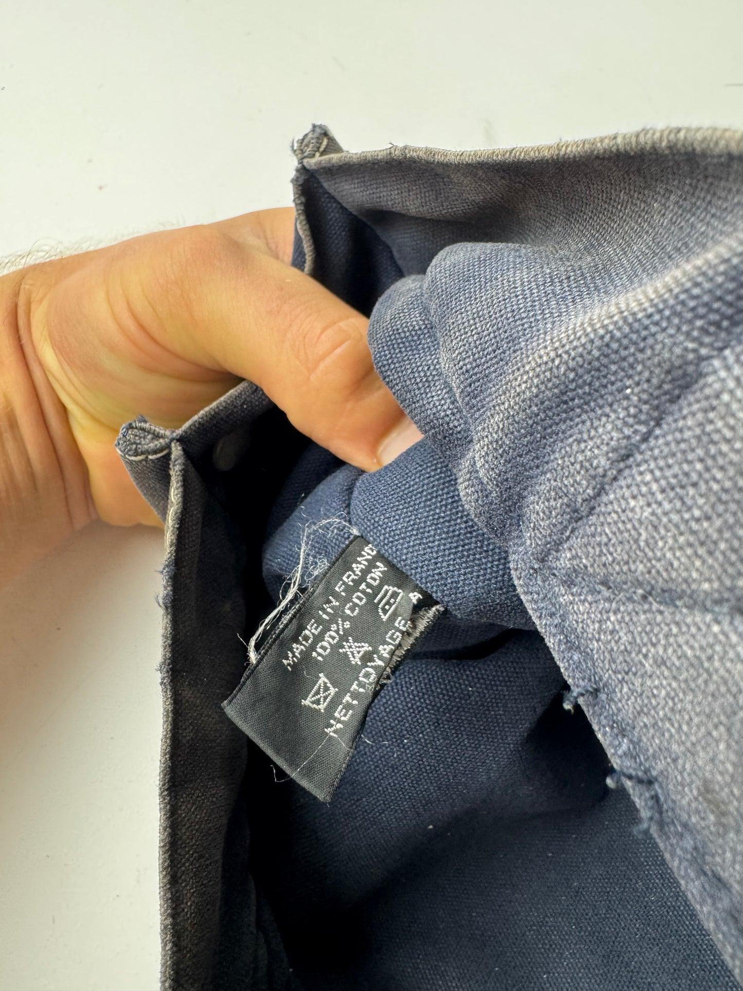 Vintage Hermes Canvas Tote Bag Navy