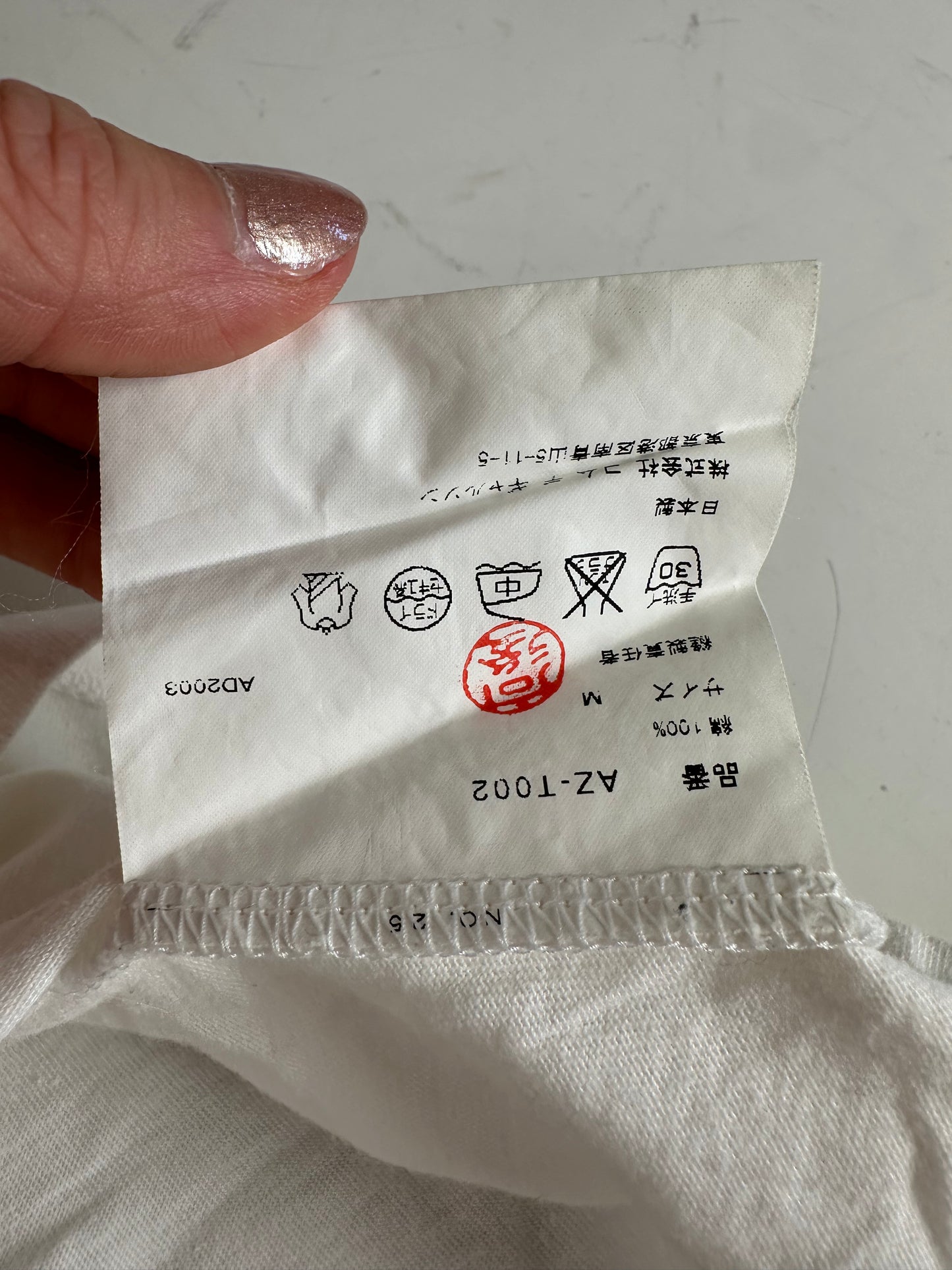 Vintage Comme des Garçons Play Heart Logo T-Shirt White Red M