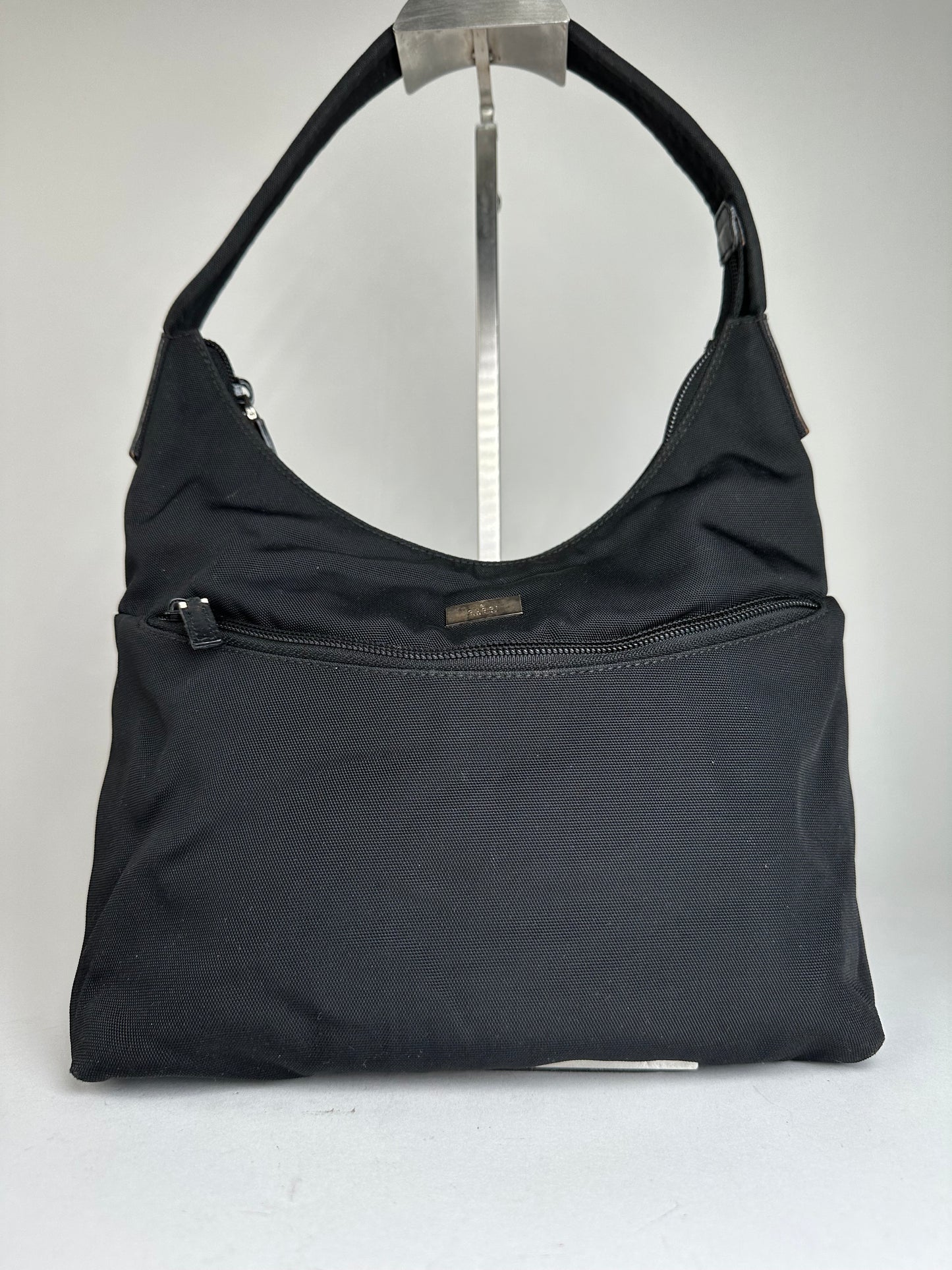 Gucci Black Nylon Shoulder Bag with Dust Bag