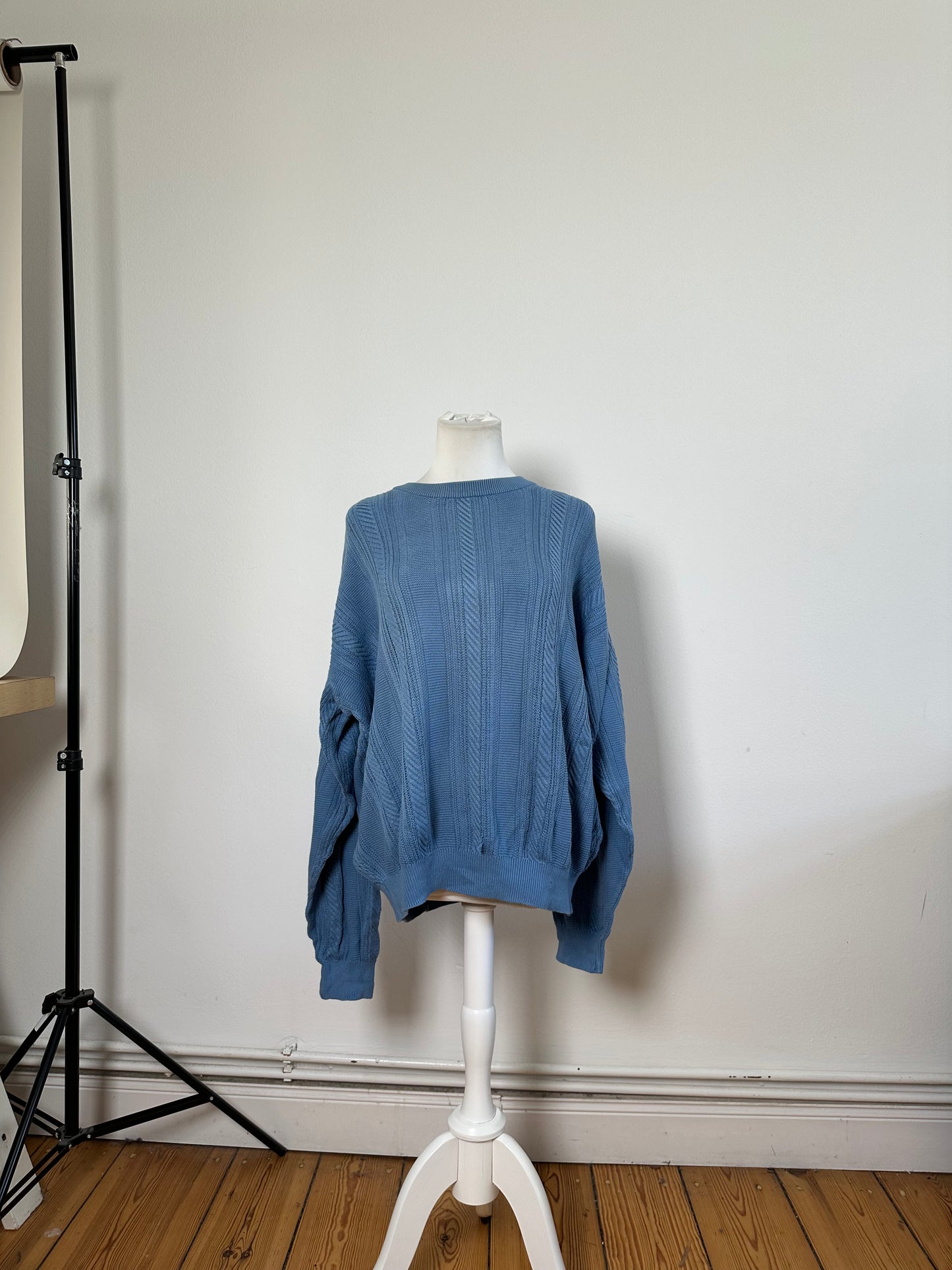Vintage Dior Men's Cotton Sweater Light Blue XL
