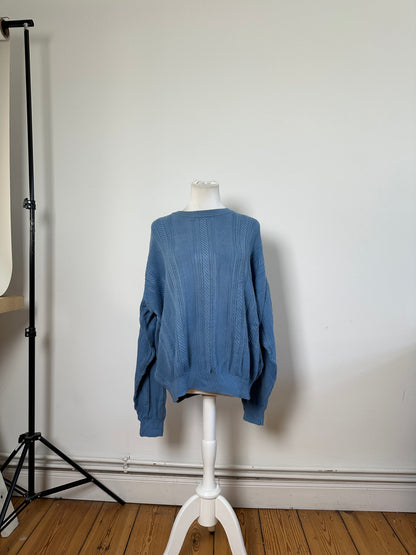 Vintage Dior Men's Cotton Sweater Light Blue XL