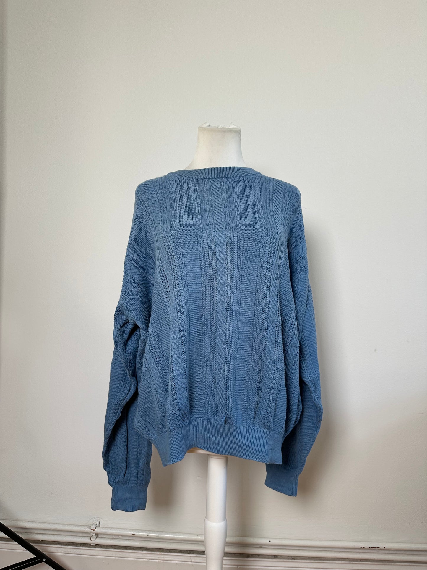 Vintage Dior Men's Cotton Sweater Light Blue XL