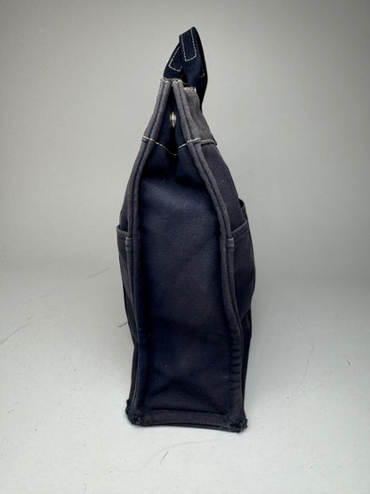Vintage Hermes Canvas Tote Bag Navy
