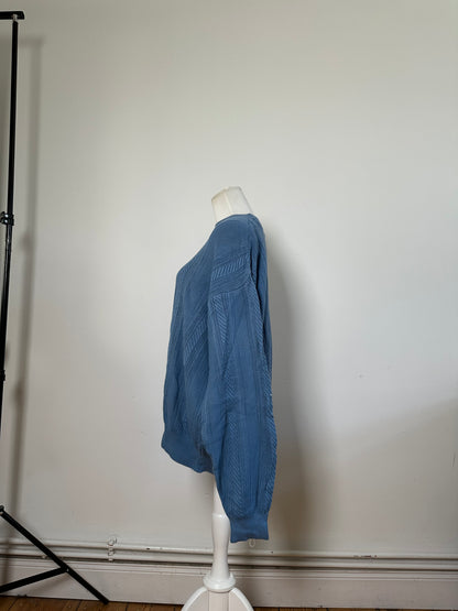 Vintage Dior Men's Cotton Sweater Light Blue XL