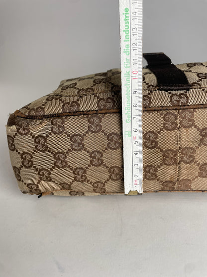 Vintage Gucci Monogram 2Way Bag Beige Brown