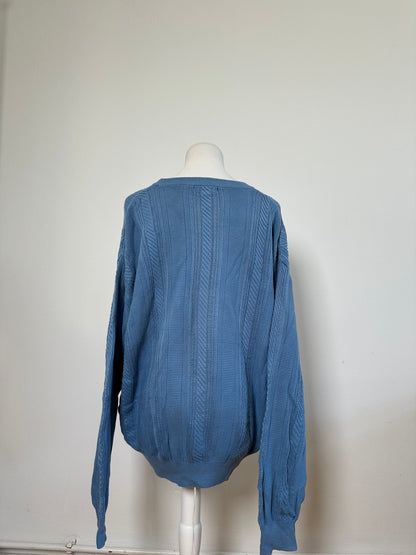 Vintage Dior Men's Cotton Sweater Light Blue XL