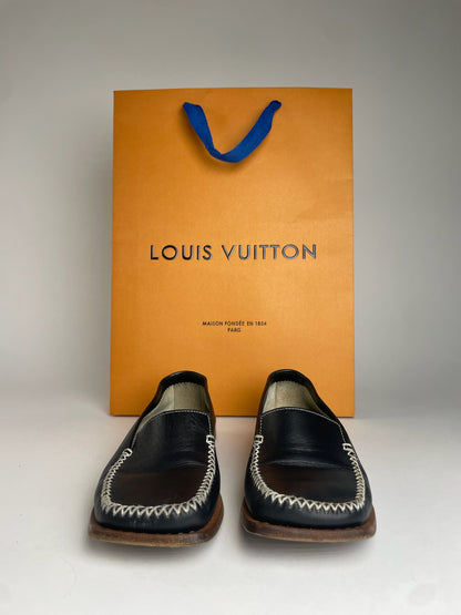 Vintage Louis Vuitton Leather Loafer Black EU35,5